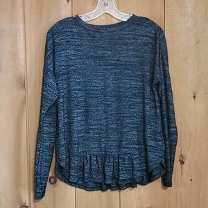 Banana Republic Black Peplum Knit Sweater Top S